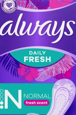 Always Kuukautiset Ja Intiimihygienia<30kpl Daily Fresh Normal Pikkuhousunsuoja