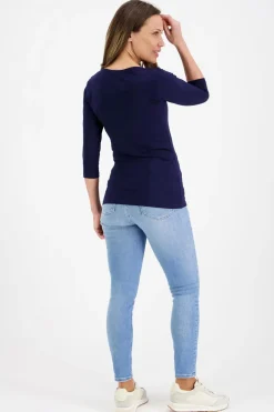 3/4 hihainen trikoopusero Paidat Ja Topit