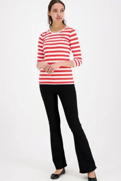 Aventura Paidat Ja Topit<raidallinen 3/4 hihainen trikoopusero