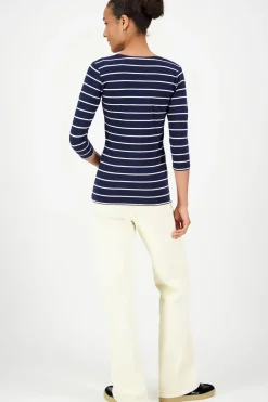 Aventura Pluskoot|Paidat Ja Topit<raidallinen 3/4 hihainen trikoopusero