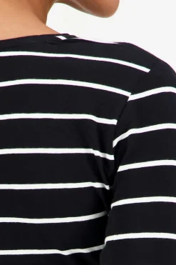 New raidallinen 3/4 hihainen trikoopusero Paidat Ja Topit