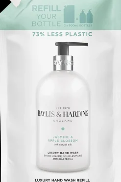 Outlet Baylis & Harding Jasmine & Apple Blossom Anti Bacterial käsisaippua täyttöpussi 1L Käsienhoito