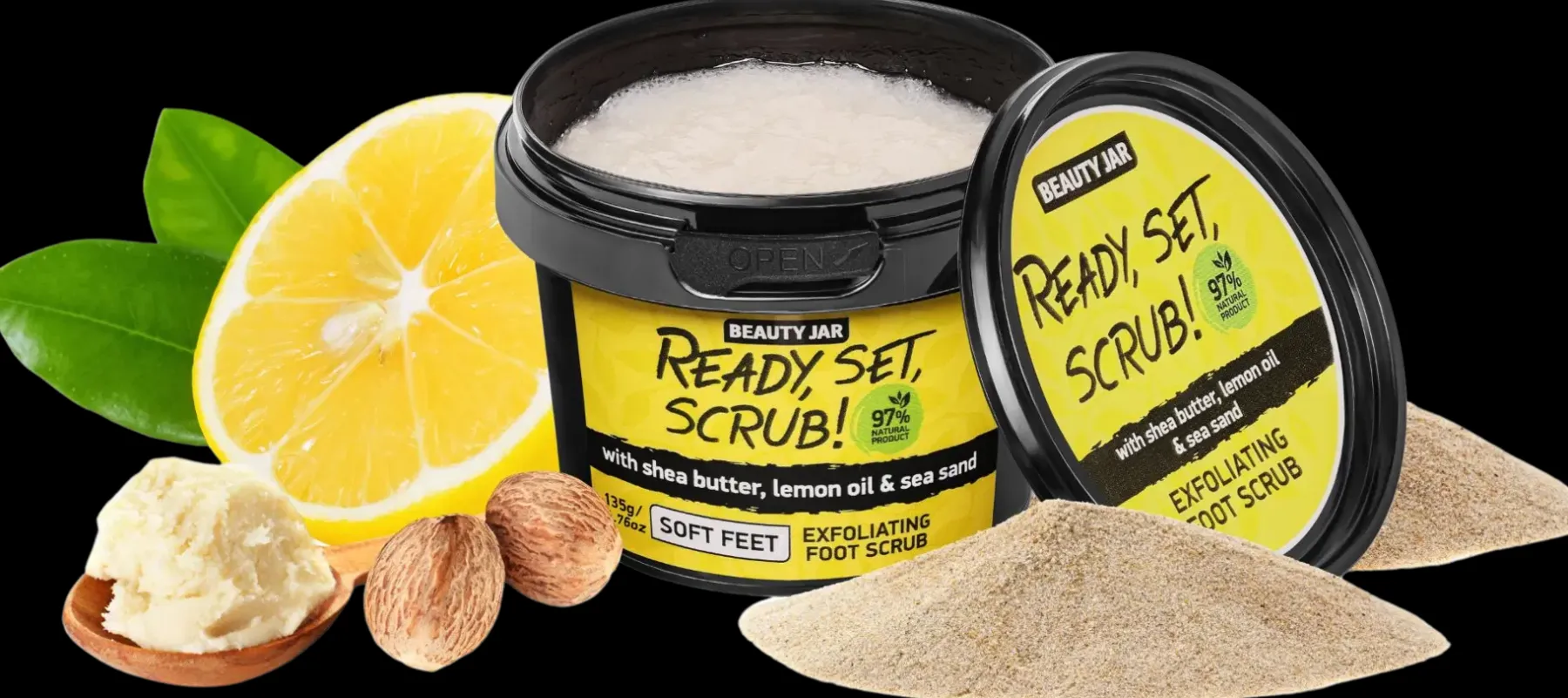 Beauty Jar Vartalonhoito<Ready, Set, Scrub! Foot Scrub jalkakuorinta 135 g