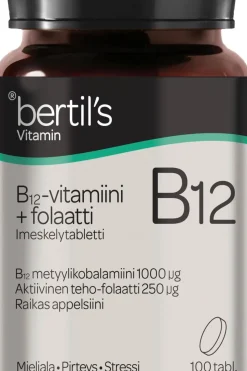 bertil's Vitamiinit<bertil´s B12-vitamiini+Folaatti 100 tabl.