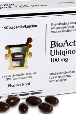 Clearance BioActive Ubiqinol® Q10 100 mg ravintolisä 150 kaps. Ubikinonit Ja Ubikinolit