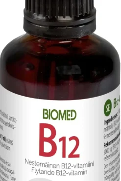 Biomed Vitamiinit<mansikan makuiset B12-tipat 50 ml
