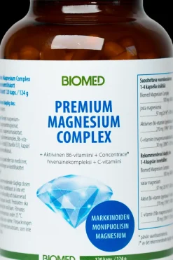 Biomed Kivennäis- Ja Hivenaineet<Premium Magnesium Complex ravintolisä 120 kaps.