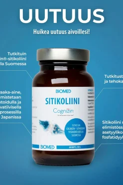 Biomed Erityisvalmisteet<Sitikoliini Cognizin ravintolisä 60 kaps.