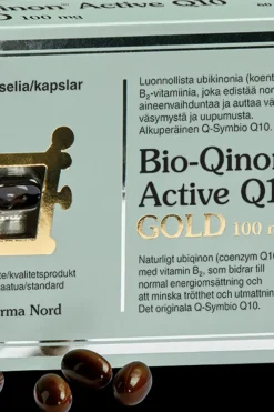 Pharma Nord Ubikinonit Ja Ubikinolit<Bio-Qinon® Q10 GOLD 100 mg ravintolisä 60 kaps.