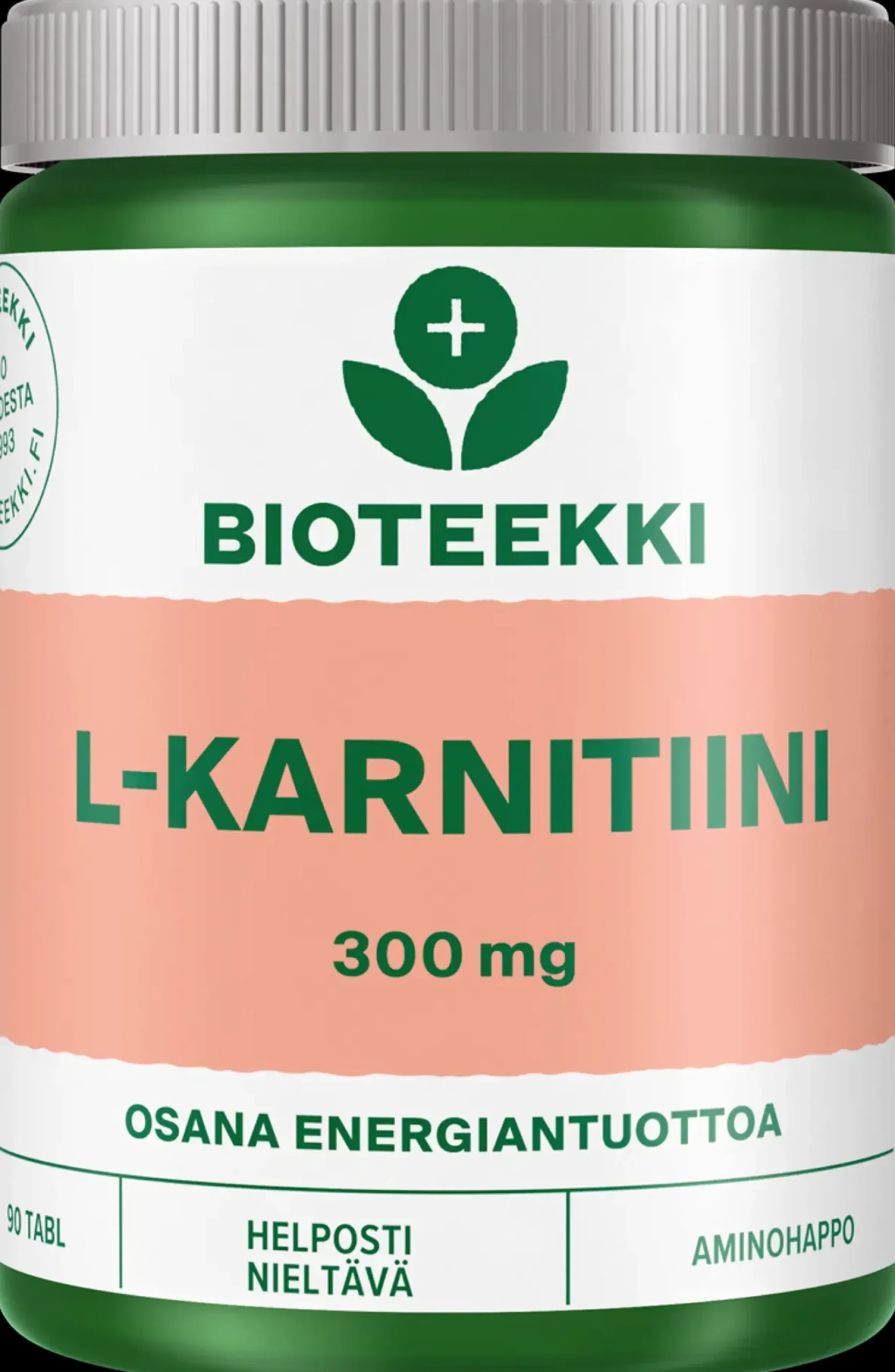 Bioteekki Aminohapot<L-Karnitiini 300 mg ravintolisä 90 tabl.