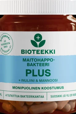 Bioteekki Maitohappobakteerit<Maitohappobakteeri Plus 30 kaps.