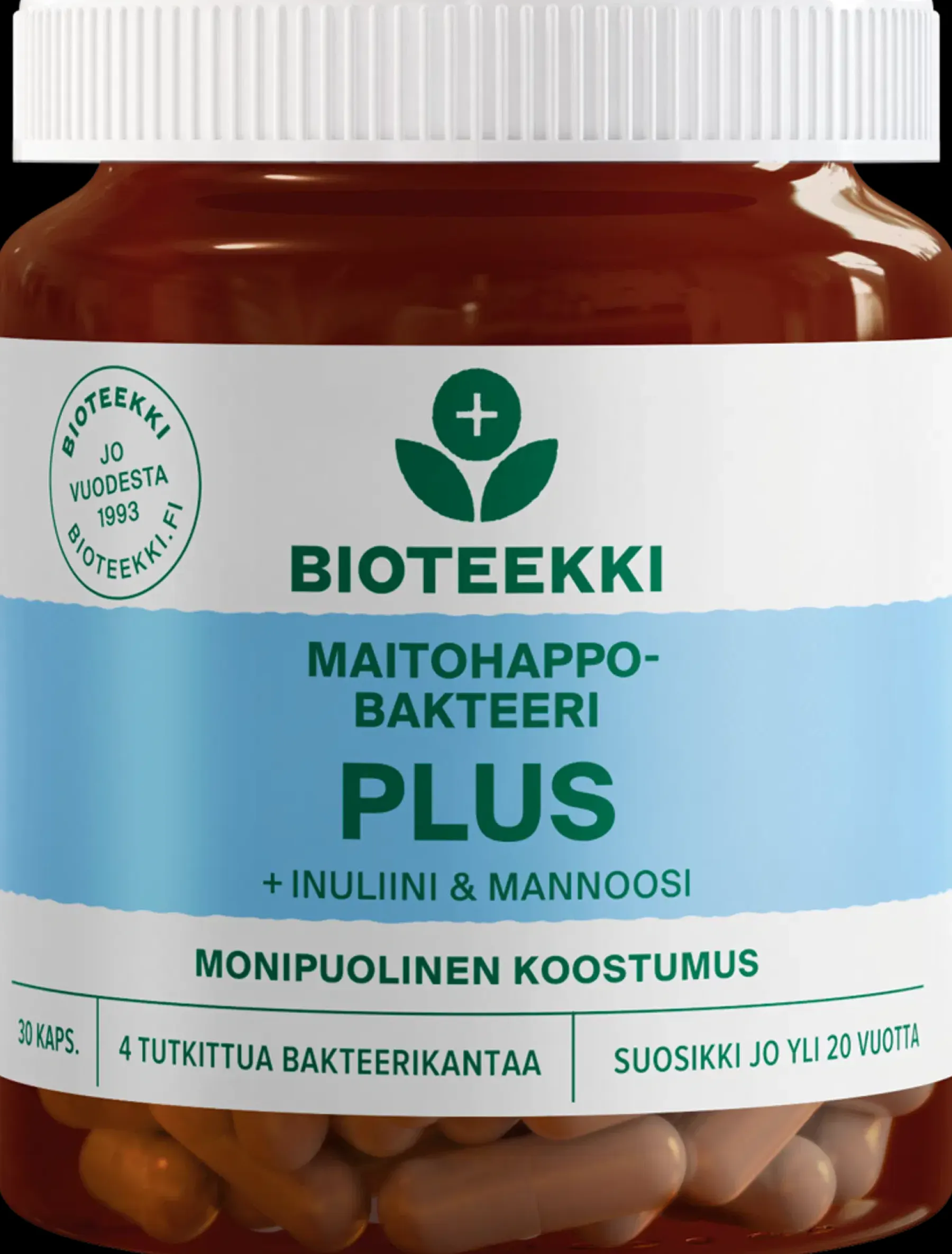 Bioteekki Maitohappobakteerit<Maitohappobakteeri Plus 30 kaps.