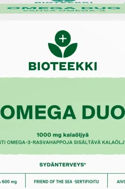 Bioteekki Omegat Ja Muut Rasvahapot<Omega Duo rasvahappovalmiste ravintolisä 120 kaps.