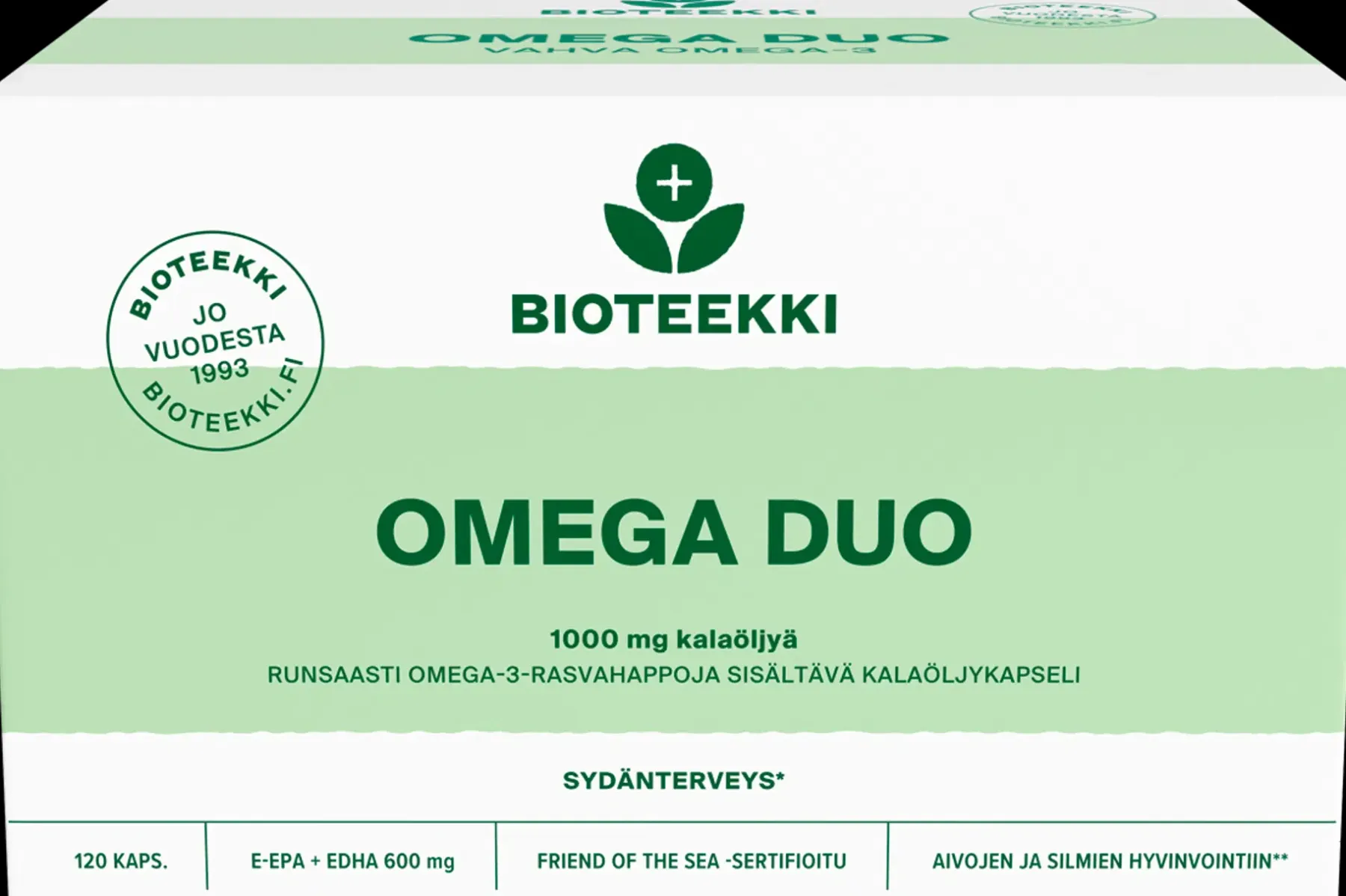 Bioteekki Omegat Ja Muut Rasvahapot<Omega Duo rasvahappovalmiste ravintolisä 120 kaps.