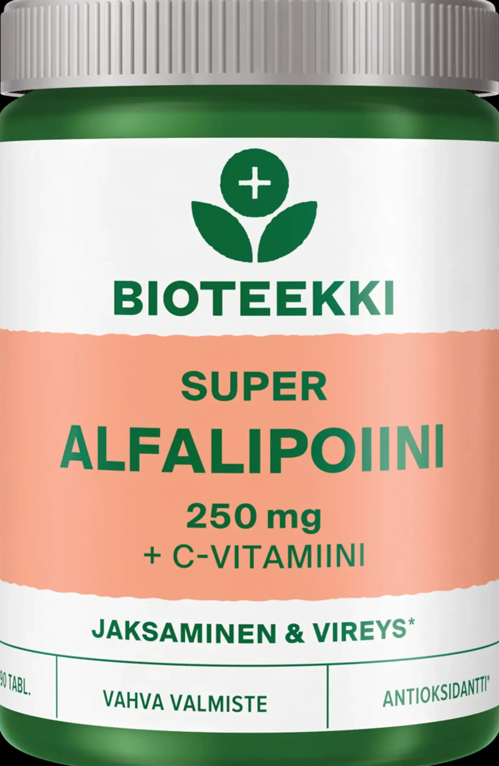 Bioteekki Erityisvalmisteet<Super Alfalipoiini+C ravintolisä 90 tabl.
