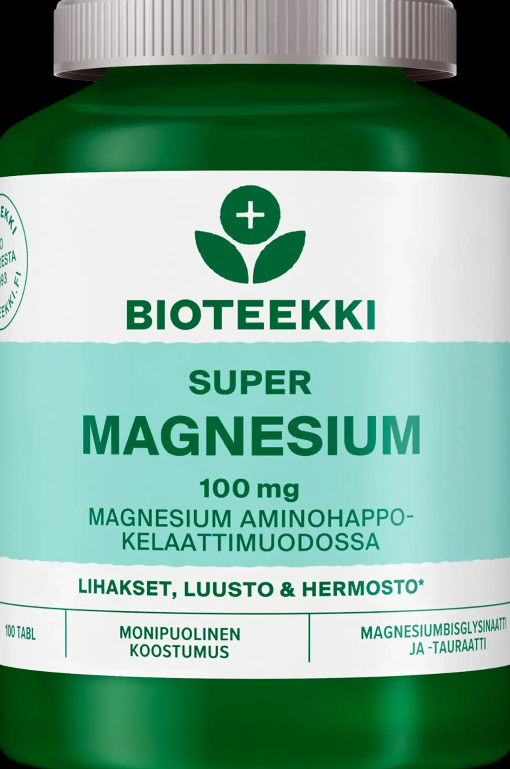 Bioteekki Kivennäis- Ja Hivenaineet<Super Magnesium ravintolisä 100 tabl.