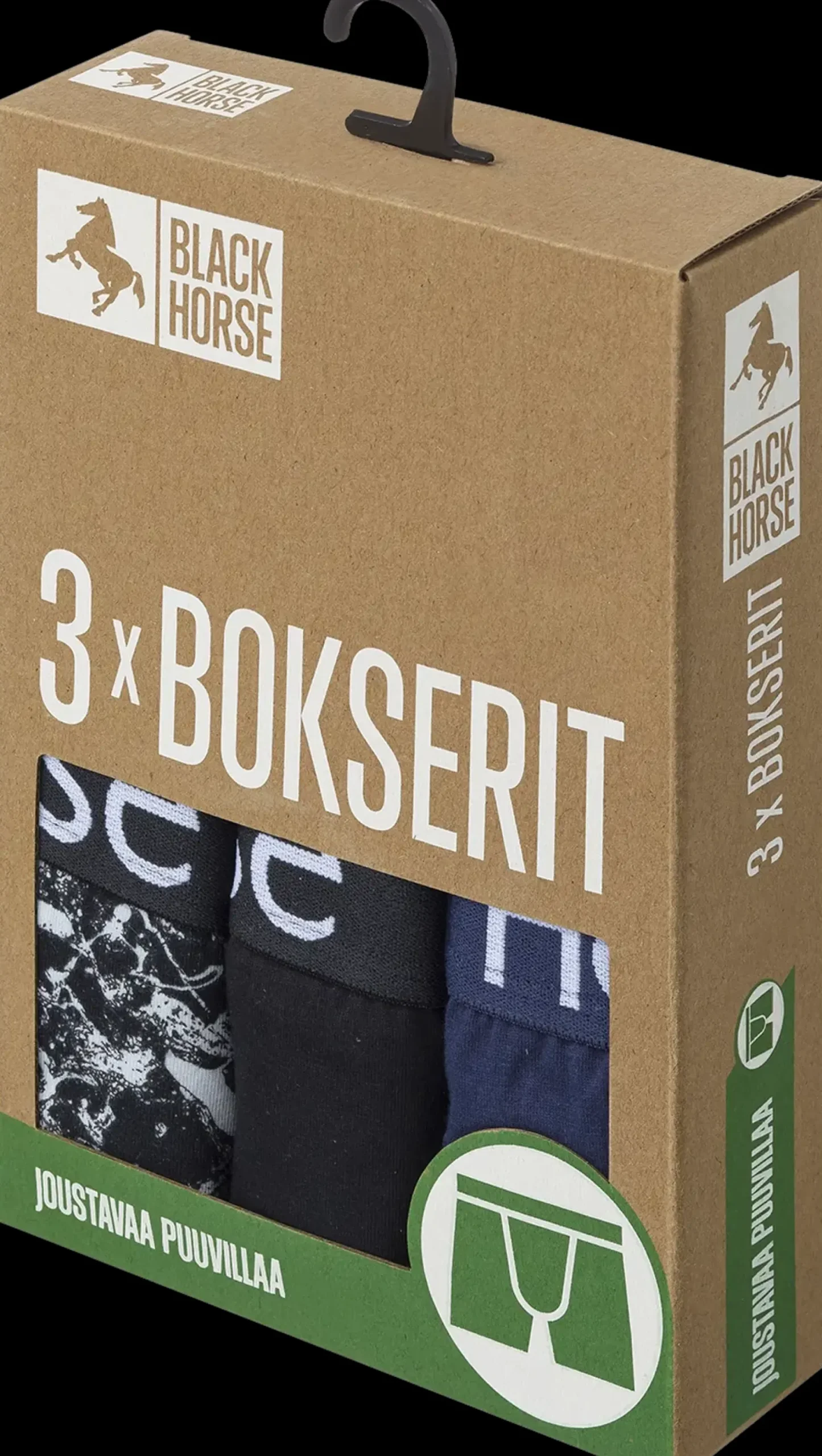 Black Horse Alusvaatteet<3-pack bokserit