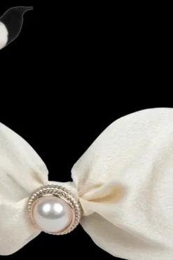 BP Hair Hiustarvikkeet<Valkoinen panta helmikoristeilla