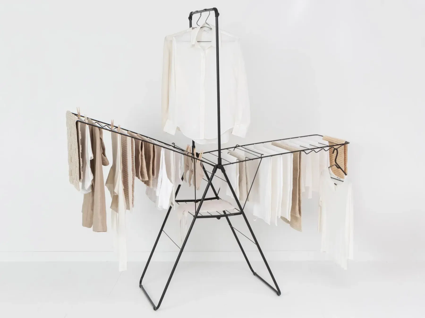 Brabantia Vaatteiden Hoitotuotteet|Vaatteiden Hoitotuotteet<Hangon pyykinkuivausteline 25m + tanko matt black