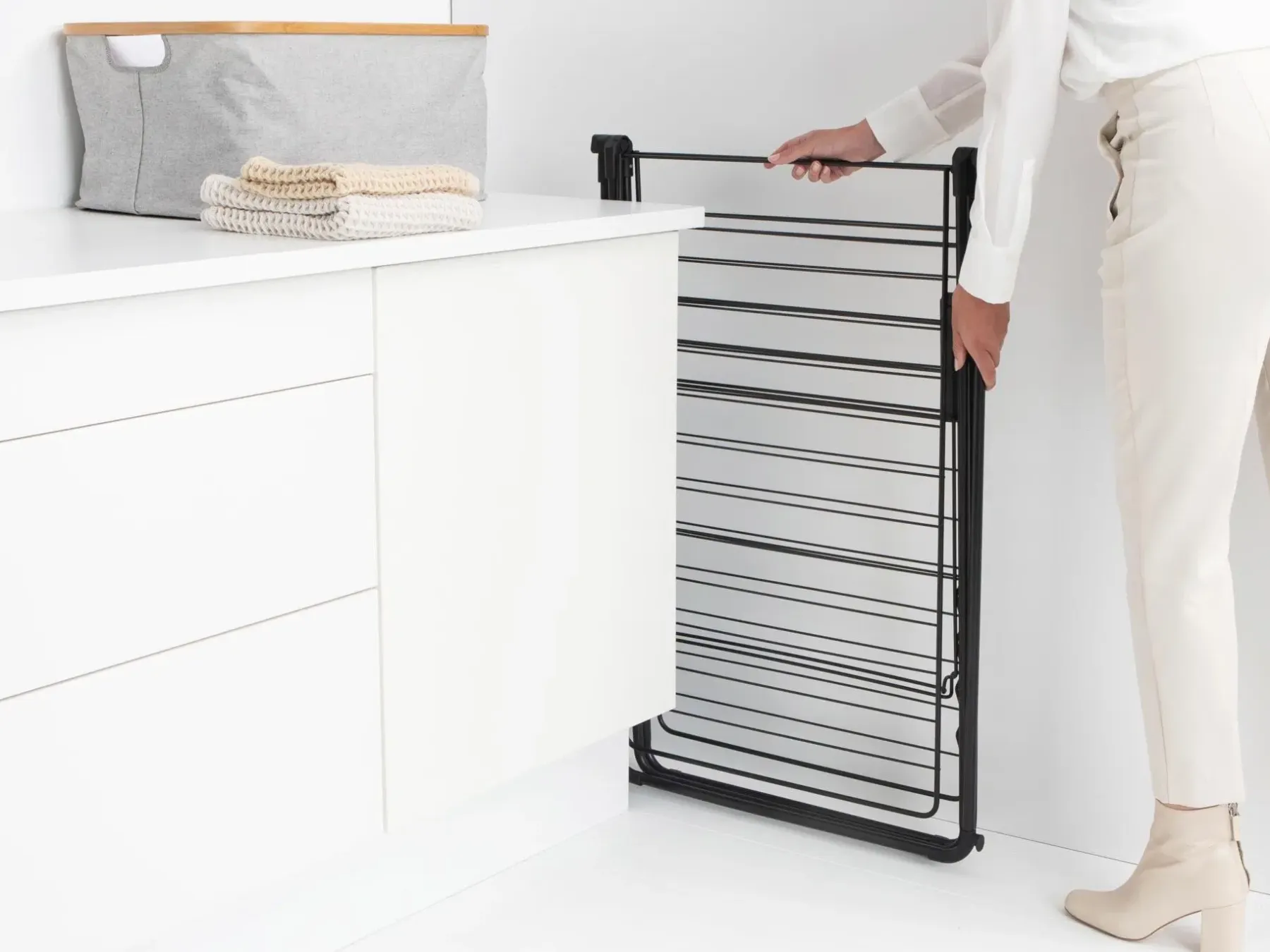 Brabantia Vaatteiden Hoitotuotteet|Vaatteiden Hoitotuotteet<Hangon pyykinkuivausteline 25m + tanko matt black