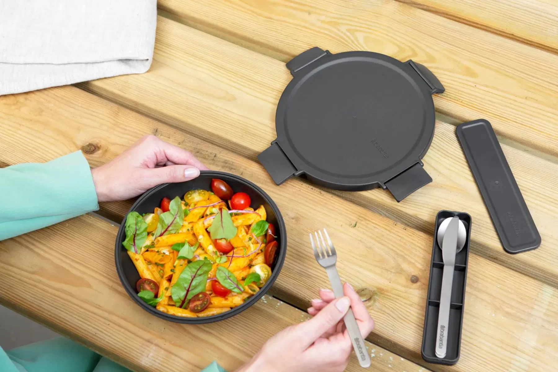 Brabantia Aterimet Ja Ottimet<Make & Take aterinsetti 3 osaa dark grey