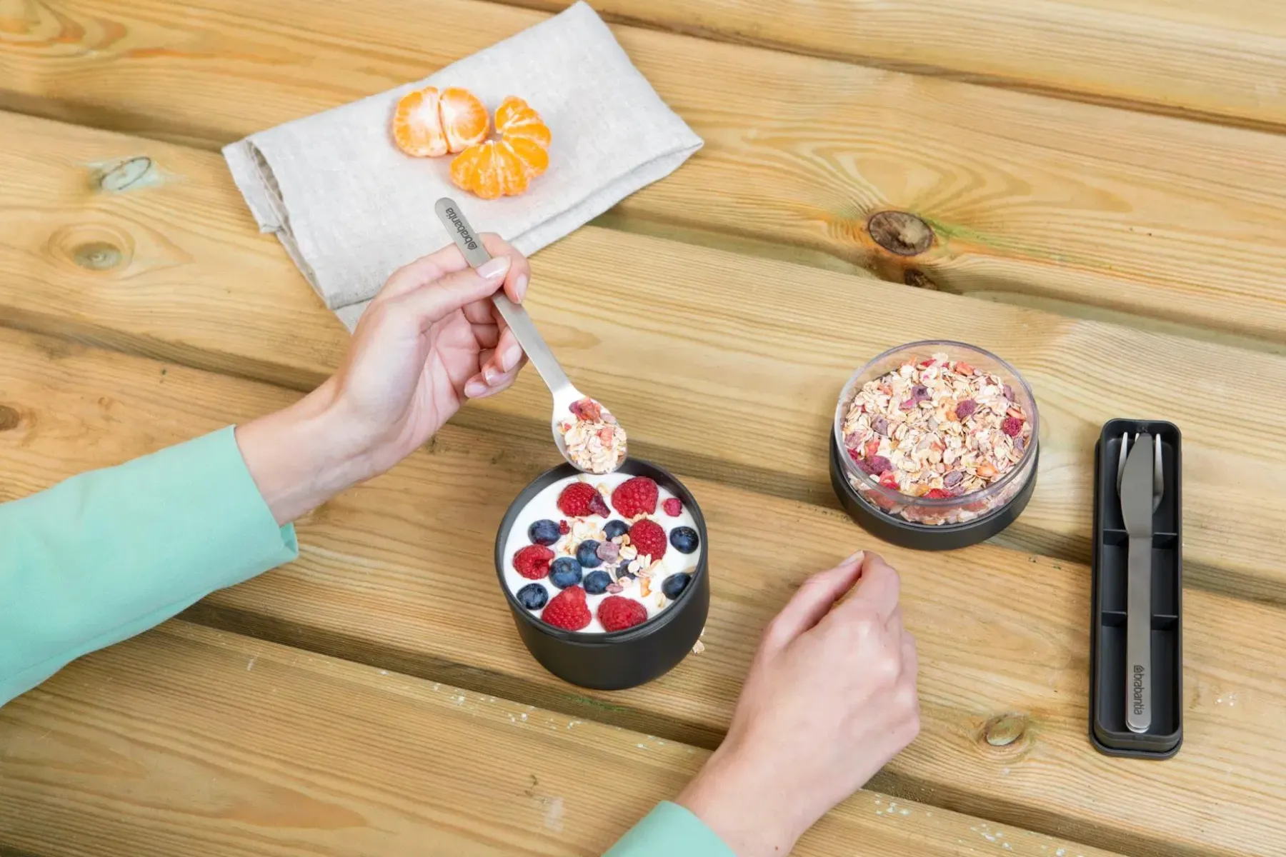 Brabantia Aterimet Ja Ottimet<Make & Take aterinsetti 3 osaa dark grey