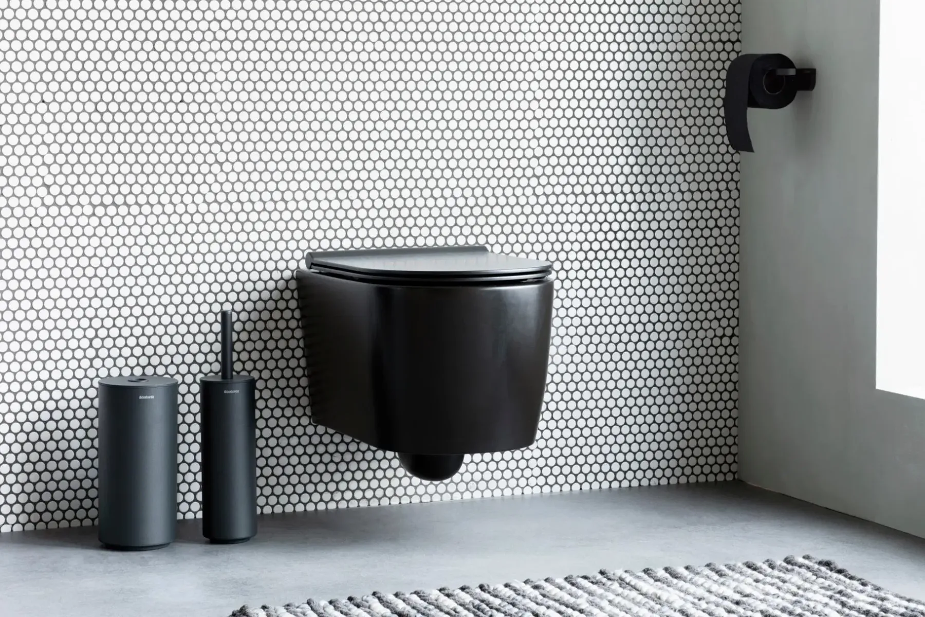 Brabantia Siivousaineet Ja -tarvikkeet<MindSet WC-harja ja teline mineral infinite grey