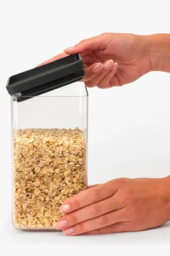Brabantia Keittiötarvikkeet<nelikulmainen säilytyspurkki 1,6L dark grey