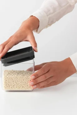 New nelikulmainen säilytyspurkki 0,7L dark grey Keittiötarvikkeet