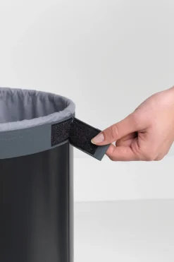 pyykkikori korkkikansi 35L matt black Pyykinhoito