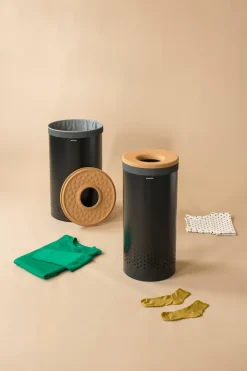 Brabantia Pyykinhoito<pyykkikori korkkikansi 60L matt black