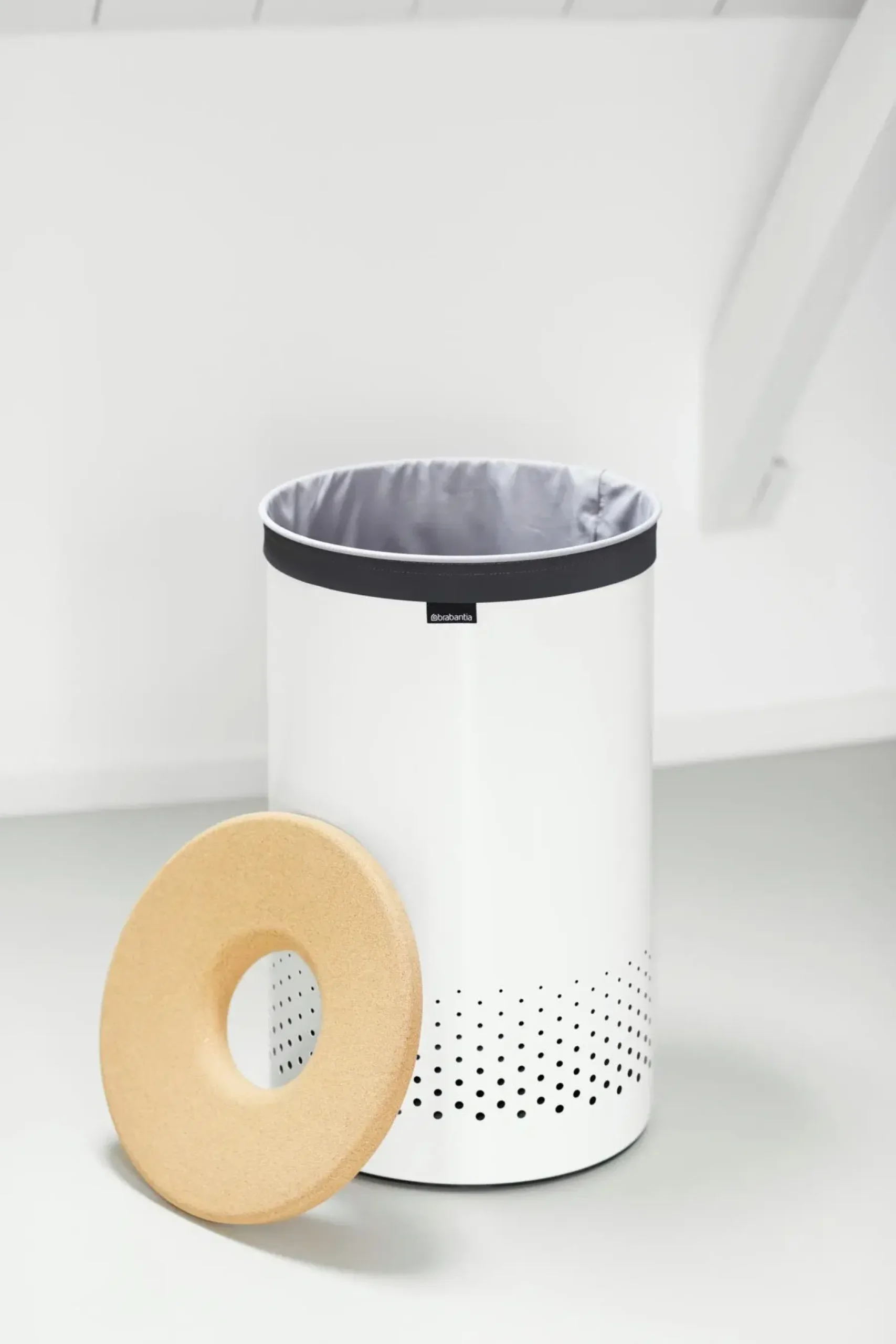 Brabantia Pyykinhoito<pyykkikori 60L korkkikansi white