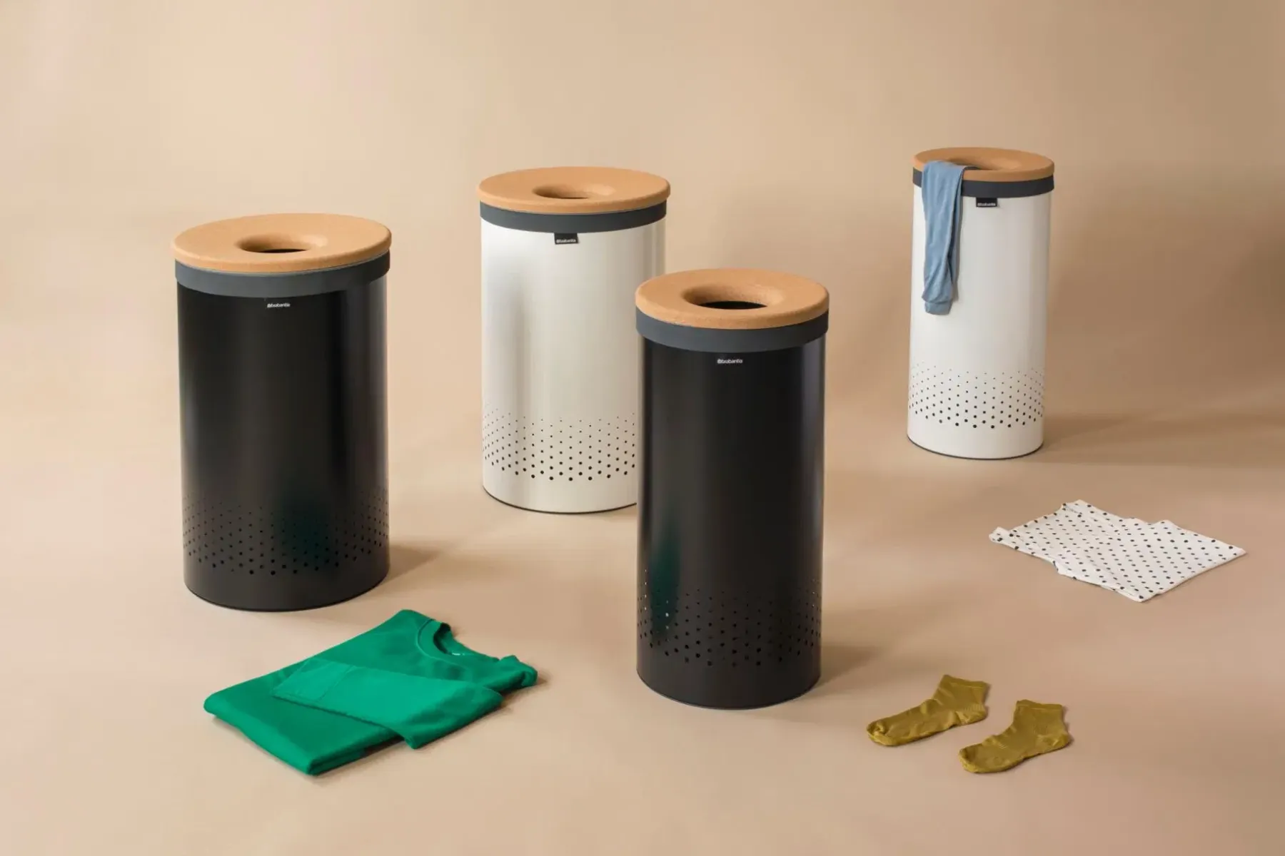 Brabantia Pyykinhoito<pyykkikori 60L korkkikansi white