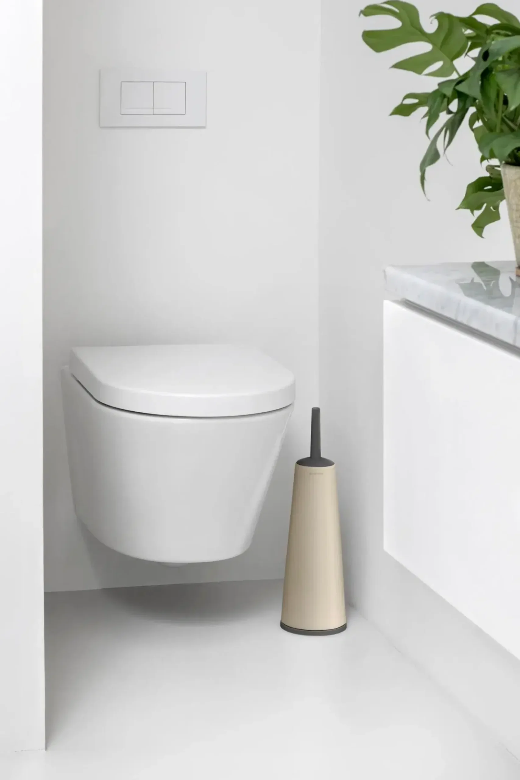 Online ReNew WC- harja ja teline soft beige Siivousaineet Ja -tarvikkeet