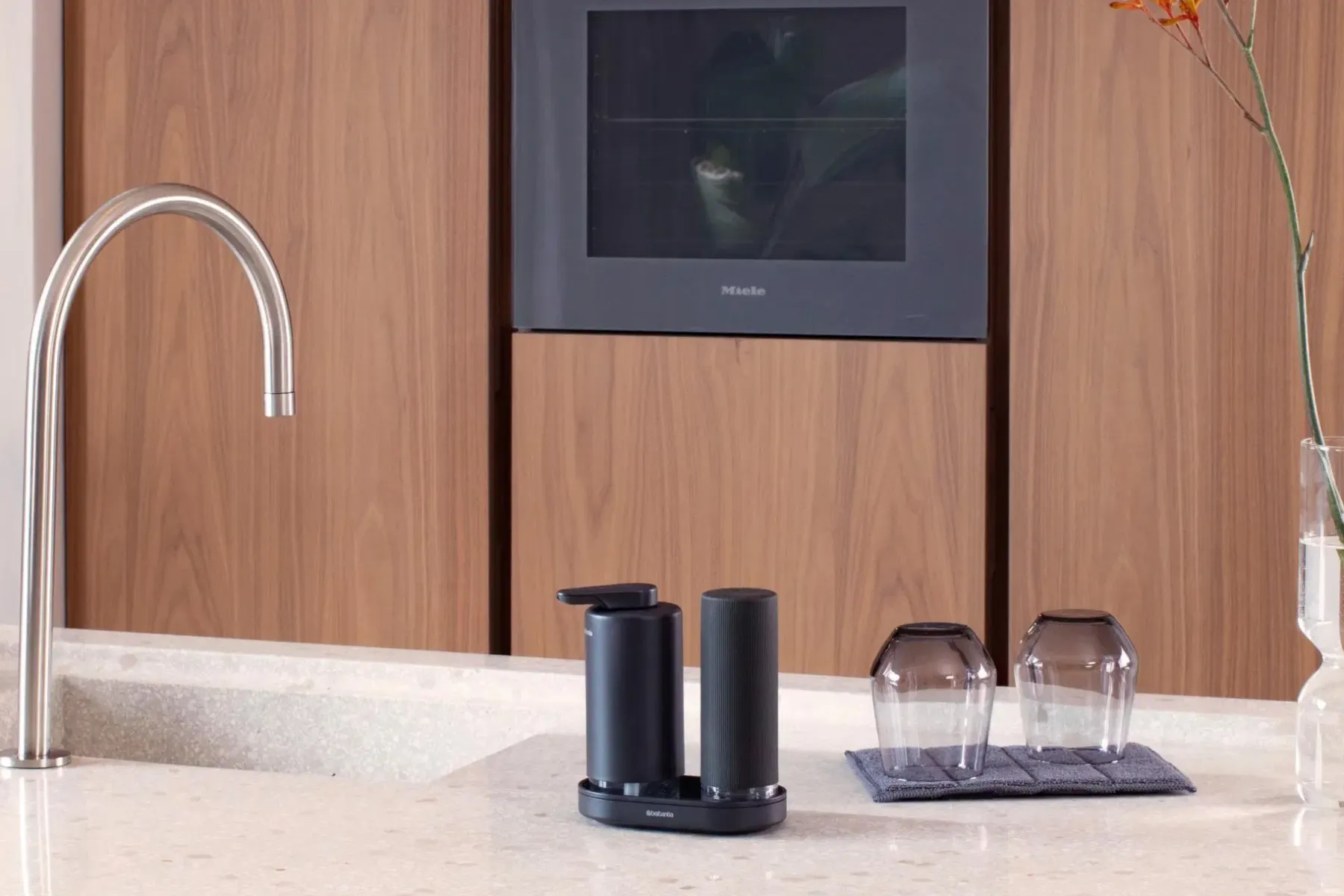 Brabantia Keittiötarvikkeet<SinkStyle saippua-annostelijasetti mineral infinite grey