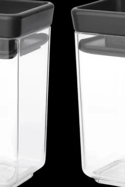 Brabantia Keittiötarvikkeet<Tasty+ pinottava säilytyspurkki 2 kpl dark grey