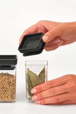 Brabantia Keittiötarvikkeet<Tasty+ pinottava säilytyspurkki 2 kpl dark grey