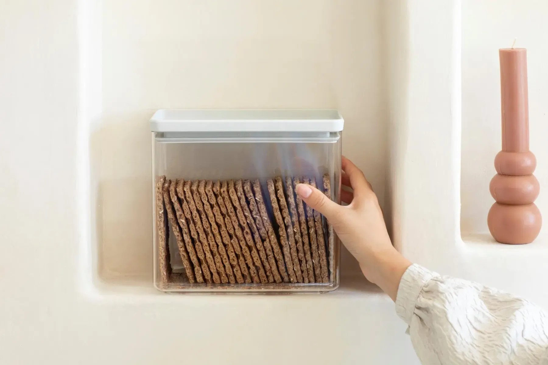 Brabantia Keittiötarvikkeet<Tasty+ pinottava säilytyspurkki 3,5L light grey