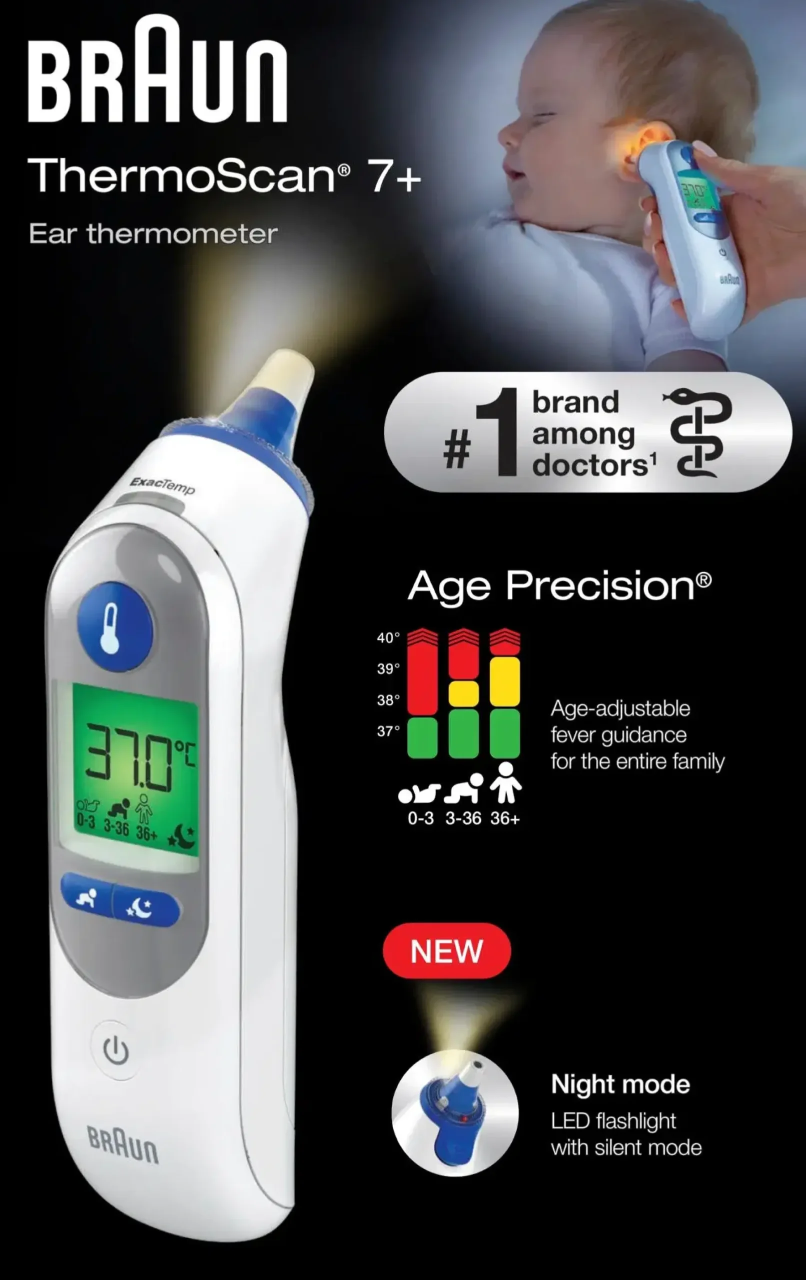 Sale Korvakuumemittari Thermoscan 7+ Kuumemittarit