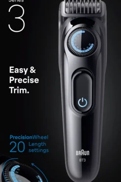 Braun Parranajo<Series 3 Styler BT 3500 Black/Blue Partatrimmeri