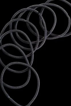 Cailap Hiustarvikkeet<Hiuslenkki musta pyöreä ohut 8 kpl