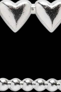 Cailap Hiustarvikkeet<Hiuspinni 6,5 cm 2 kpl hopeanvärinen sydän ja pallokuvio