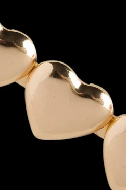 Cailap Hiustarvikkeet<Hiussolki 6 cm kullanvärinen sydänkoriste