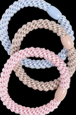 Best Punotut hiuslenkit 3 kpl värilajitelma beige/vaal.sin/vaal.pun Hiustarvikkeet