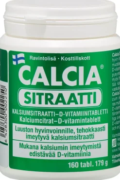Outlet Sitraatti kalsiumsitraatti-D-vitamiinitabletti 160 tabl Kivennäis- Ja Hivenaineet