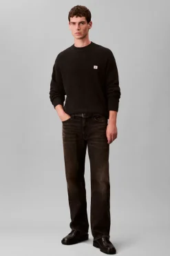 Calvin Klein Jeans Neuleet<Ls ez cotton waffle crwnk neule