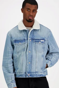 Calvin Klein Jeans Takit<90s sherpa trucker tinted thundr farkkutakki