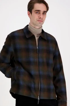 Calvin Klein Takit<Ls yd wool flannel fz jkt bombertakki