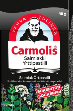 Carmolis Suklaat Ja Muut Makeiset<Salmiakki yrttipastilli 45 g