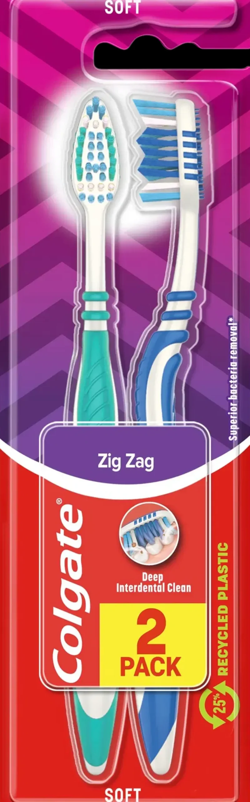 Colgate Suuhygienia|Suuhygienia<ZigZag soft hammasharja 2kpl